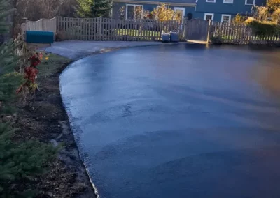 Freshly Poured Round Driveway